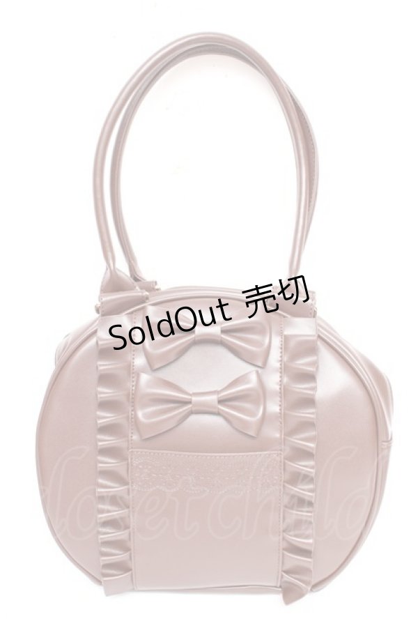 画像1: axes femme kawaii / ツインリボンラウンドバッグ  茶 Y-25-11-06-006-AX-BG-SZ-ZY (1)