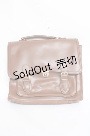 画像: axes femme / ベルトデザインサッチェル  茶 Y-25-11-09-035-AX-BG-SZ-ZY