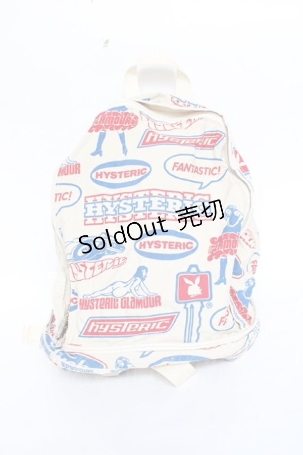 画像1: HYSTERIC GLAMOUR / 総柄2WAYミニリュック&ポーチ  ベージュ Y-25-11-09-036-PU-BG-SZ-ZY (1)