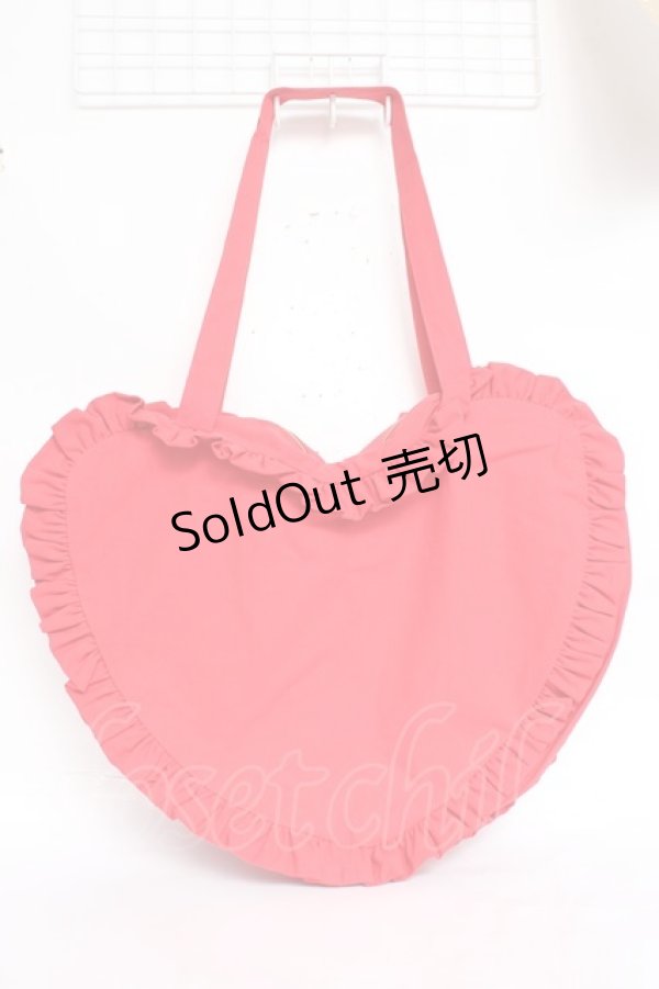 画像2: ATELIER PIERROT / Heart Frill Tote Bag  赤 Y-25-11-09-037-EL-BG-SZ-ZY (2)