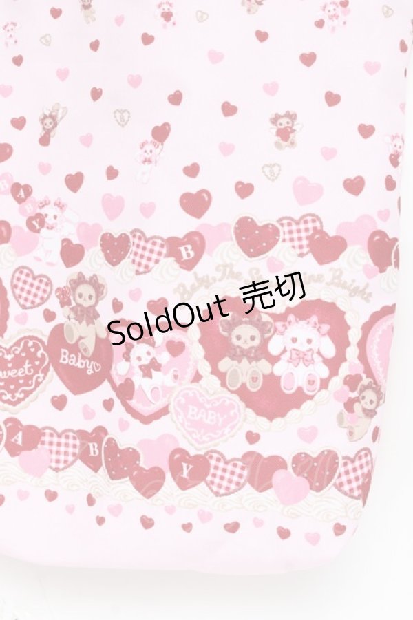 画像3: BABY,THE STARS SHINE BRIGHT / くみゃちゃんのSweet Baby Love Heart柄トートバッグ  ピンク Y-25-11-09-038-BA-BG-SZ-ZY (3)