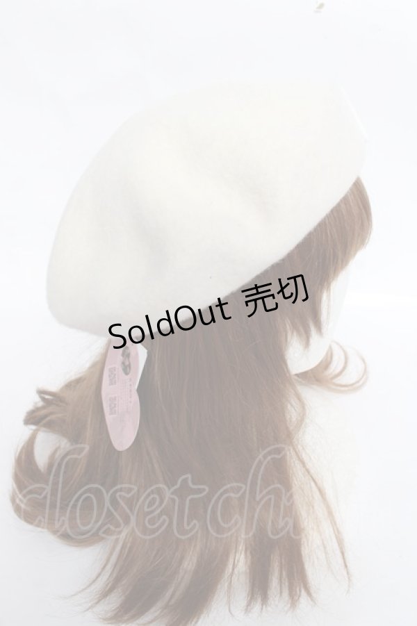 画像3: m petit by misako / AMモチーフリボンベレー  生成り Y-25-11-09-040-LO-AC-SZ-ZY (3)