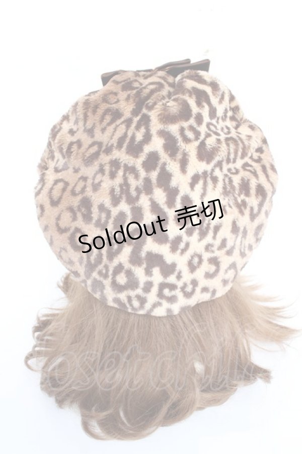 画像3: ALICE and the PIRATES / レオパード柄ファーベレー  ブラウン Y-25-11-09-042-PA-AC-SZ-ZY (3)