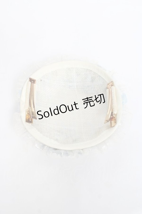 画像3: 【SALE】devil inspired / エレガントローズタラウンドカクテルハット  サックス Y-25-11-09-044-LO-AC-SZ-ZT486 (3)