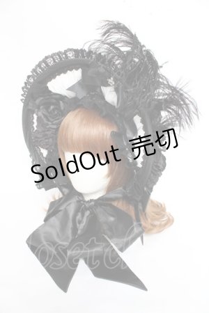 画像: Triple fortune / ドールボンネット  黒 Y-25-11-09-046-EL-AC-SZ-ZY