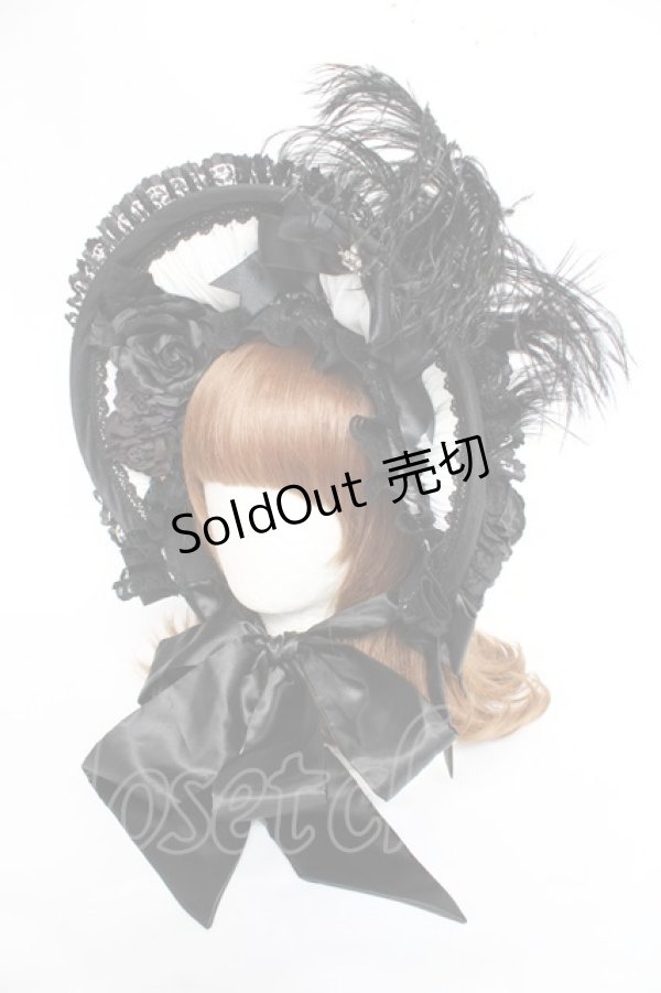 Triple fortune / ドールボンネット 黒 Y-25-11-09-046-EL-AC-SZ-ZY