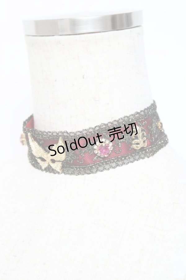 画像2: GOTH / バタフライビーズチョーカー   Y-25-11-09-005-GO-AC-SZ-ZY (2)