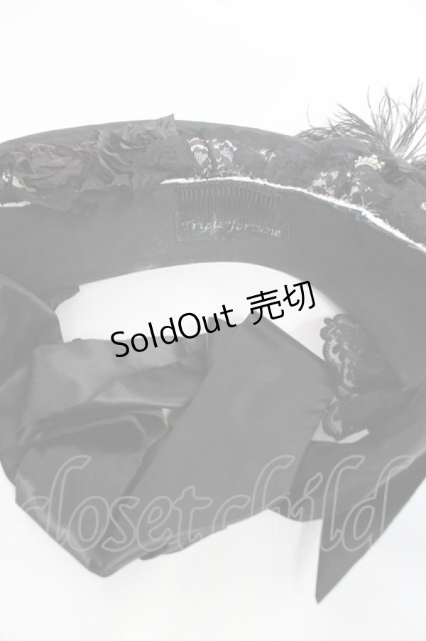 画像7: Triple fortune / ドールボンネット  黒 Y-25-11-09-046-EL-AC-SZ-ZY (7)