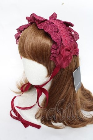 画像: ATELIER PIERROT / Gothic Latticesヘッドドレス  ワイン Y-25-11-09-050-EL-ZA-SZ-ZY
