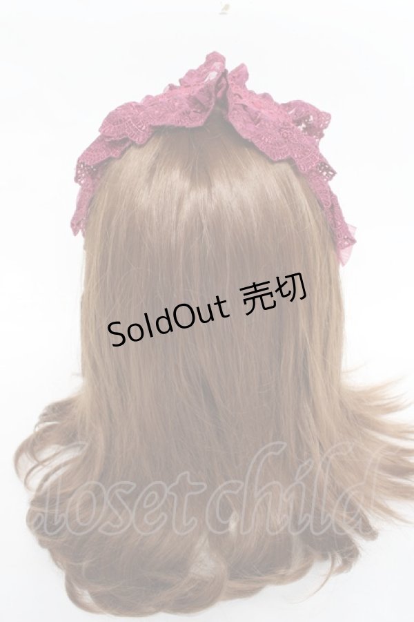 画像3: ATELIER PIERROT / Gothic Latticesヘッドドレス  ワイン Y-25-11-09-050-EL-ZA-SZ-ZY (3)