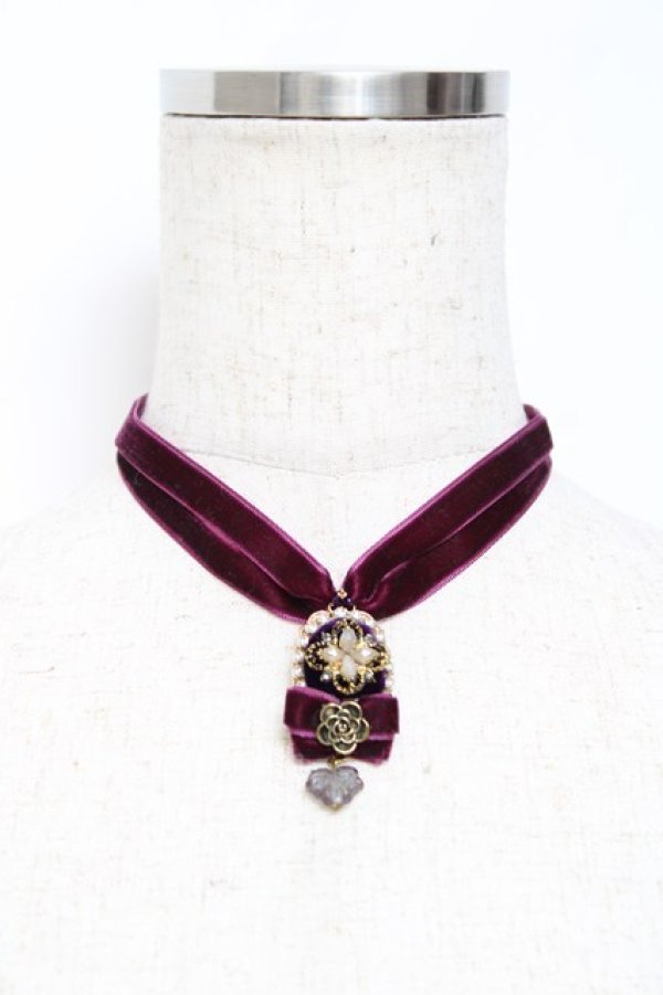 画像1: Hoshibako Works / 魔法の果実チョーカー  パープル Y-25-11-09-006-LO-AC-SZ-ZY (1)