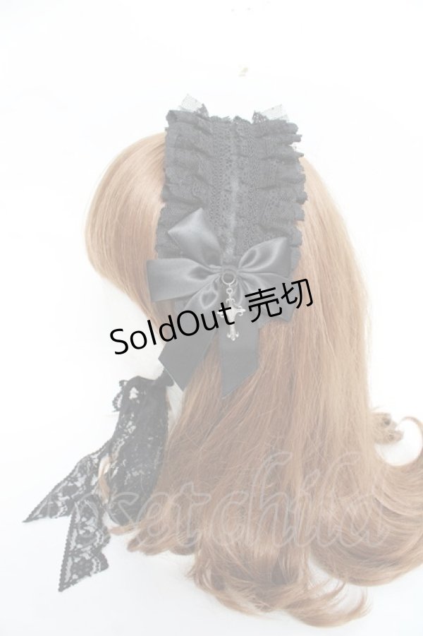 画像2: GOTH / クロスモチーフヘッドドレス  黒 Y-25-11-09-052-GO-AC-SZ-ZY (2)