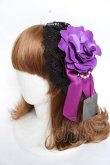 画像1: ATELIER PIERROT / 薔薇レースカチューシャ  パープル Y-25-11-09-054-EL-TO-SZ-ZY (1)