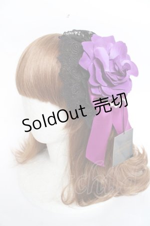 画像: ATELIER PIERROT / 薔薇レースカチューシャ  パープル Y-25-11-09-054-EL-TO-SZ-ZY