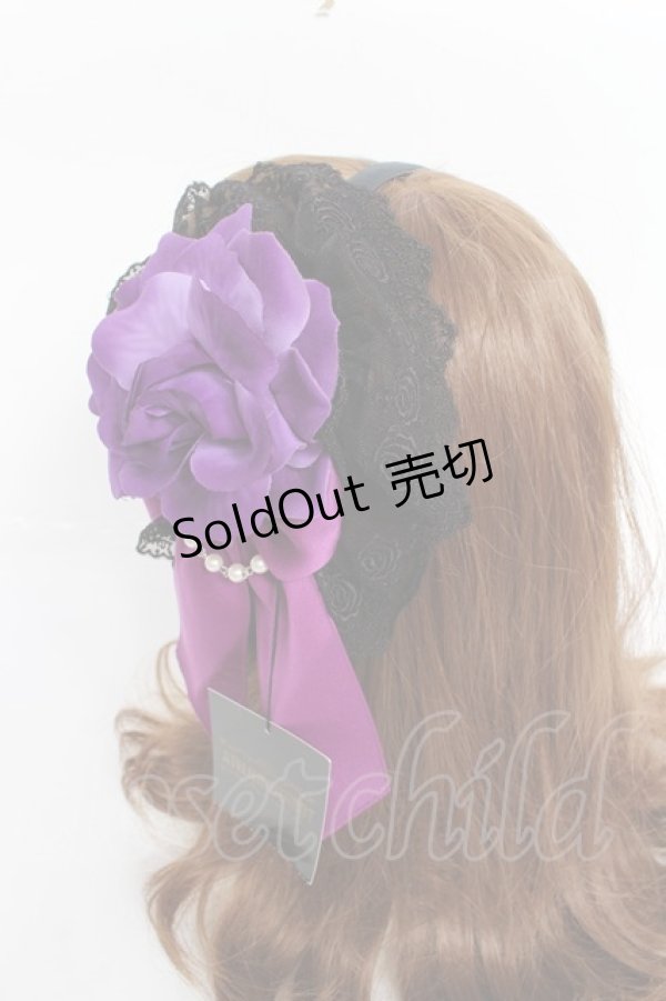 画像3: ATELIER PIERROT / 薔薇レースカチューシャ  パープル Y-25-11-09-054-EL-TO-SZ-ZY (3)