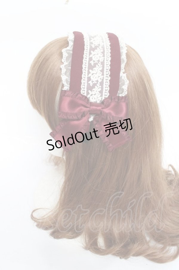 画像2: Pina sweetcollection / ローズラインカチューシャ  ワイン Y-25-11-09-056-LO-AC-SZ-ZY (2)