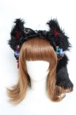 画像1: GOTHIC HOLIC / 耳しっぽカチューシャ  黒 Y-25-11-09-057-PU-AC-SZ-ZY (1)
