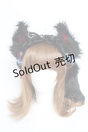 画像: GOTHIC HOLIC / 耳しっぽカチューシャ  黒 Y-25-11-09-057-PU-AC-SZ-ZY
