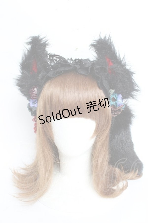画像1: GOTHIC HOLIC / 耳しっぽカチューシャ  黒 Y-25-11-09-057-PU-AC-SZ-ZY (1)