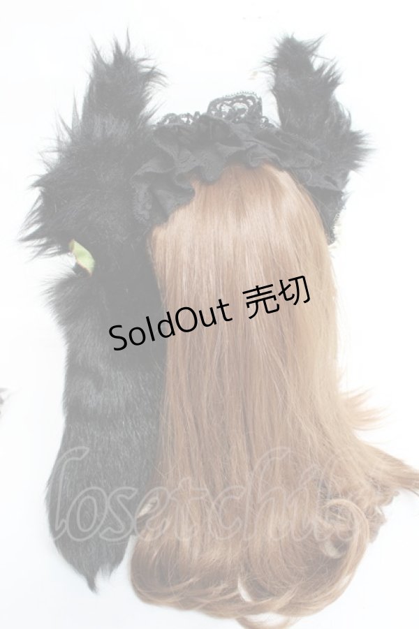 画像3: GOTHIC HOLIC / 耳しっぽカチューシャ  黒 Y-25-11-09-057-PU-AC-SZ-ZY (3)