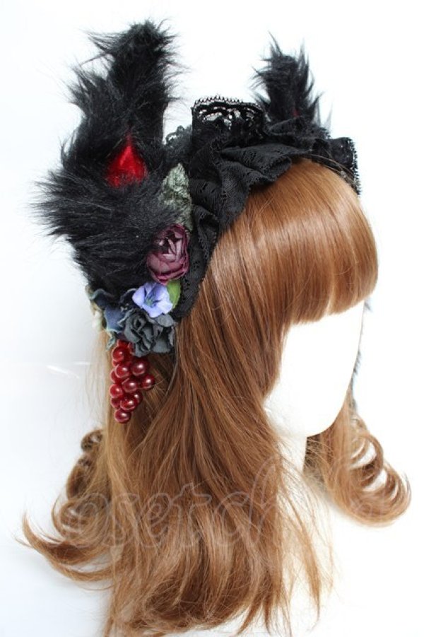 画像5: GOTHIC HOLIC / 耳しっぽカチューシャ  黒 Y-25-11-09-057-PU-AC-SZ-ZY (5)