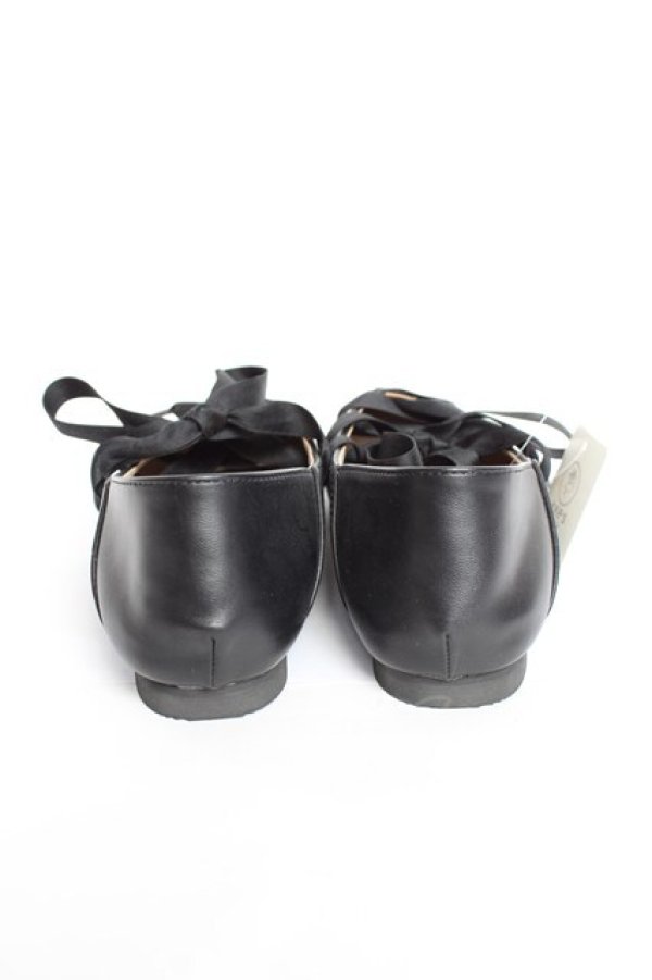 画像3: axes femme / レースアップフラットパンプス S 黒 Y-25-11-09-059-AX-SH-SZ-ZY (3)