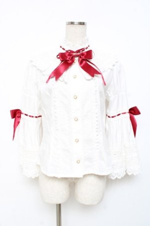 画像: BABY,THE STARS SHINE BRIGHT / エリザベスブラウス  赤 Y-25-11-09-060-BA-BL-SZ-ZY