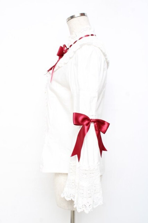 画像2: BABY,THE STARS SHINE BRIGHT / エリザベスブラウス  赤 Y-25-11-09-060-BA-BL-SZ-ZY (2)