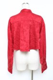 画像2: axes femme / 芍薬ジャガードチャイナボレロ  赤 Y-25-11-09-066-AX-TO-SZ-ZI (2)