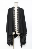 画像1: axes femme / バラ釦付UVイレヘムポンチョ  黒 Y-25-11-09-067-AX-TO-SZ-ZY (1)