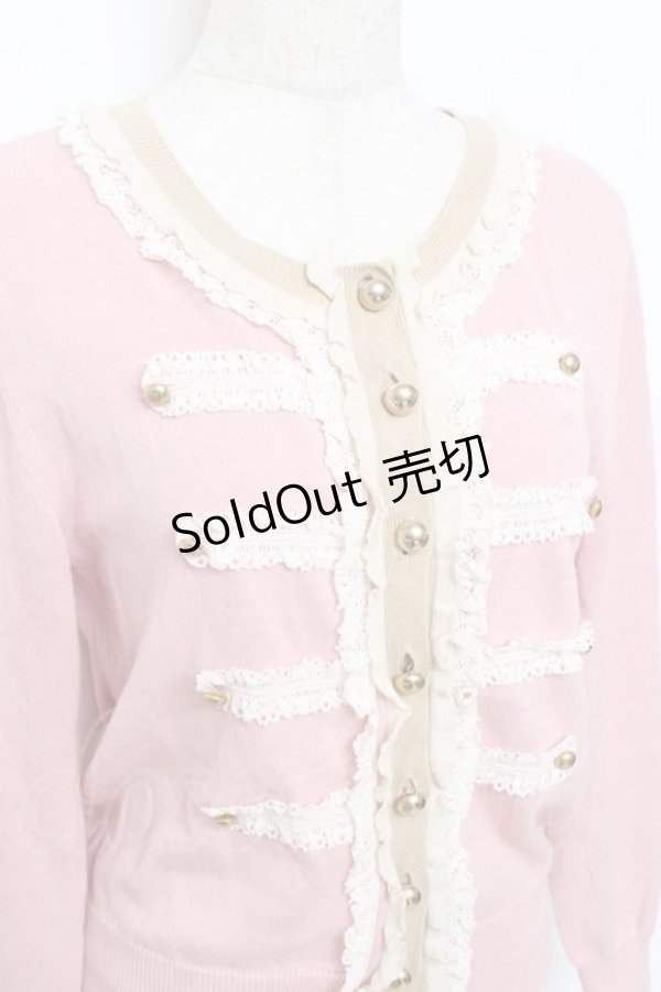 画像3: Jane Marple / スプリングニットのナポレオンカーディガン M ピンク Y-25-11-09-070-JM-TO-SZ-ZY (3)
