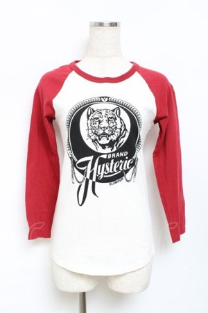 画像: HYSTERIC GLAMOUR / タイガーptカットソー F 白×赤 Y-25-11-09-074-PU-TO-SZ-ZY