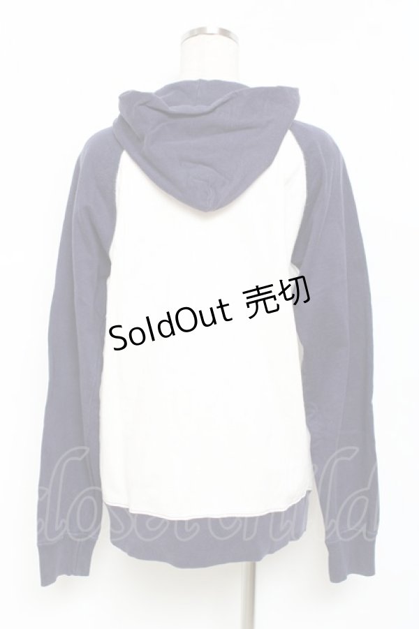 画像2: HYSTERIC GLAMOUR / Hysteric motel パーカー F 白×紺 Y-25-11-09-075-PU-TO-SZ-ZY (2)