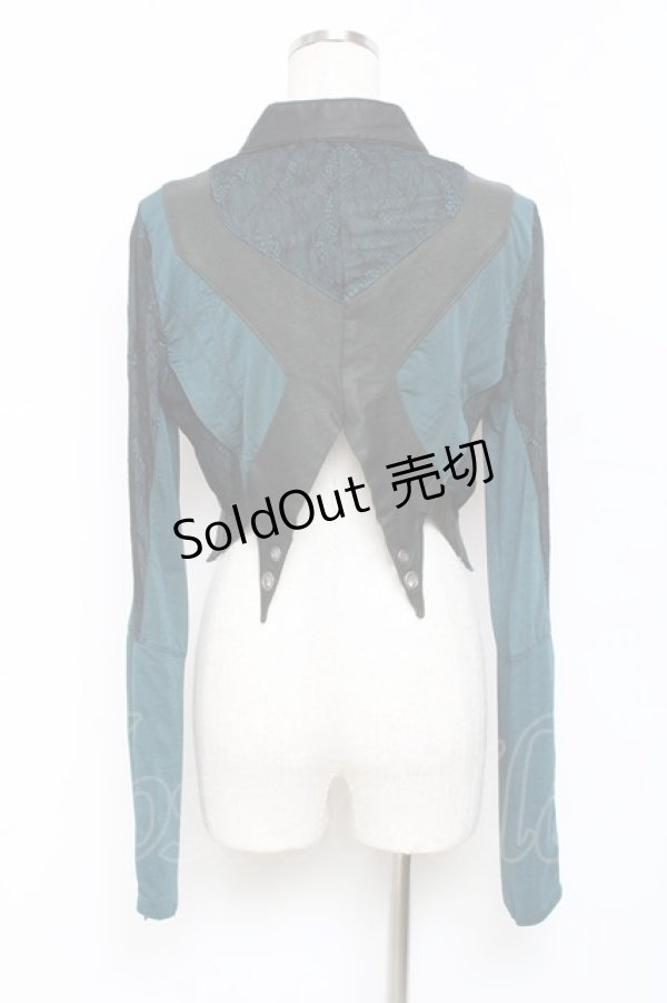 画像3: Ozz Croce / 裾袖レースショートボレロ  グリーン Y-25-11-09-079-OO-TO-SZ-ZY (3)