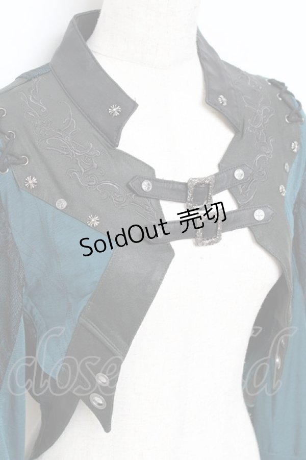 画像4: Ozz Croce / 裾袖レースショートボレロ  グリーン Y-25-11-09-079-OO-TO-SZ-ZY (4)