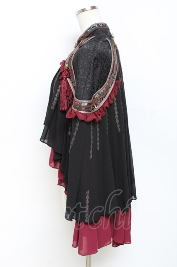 画像2: Ozz oneste / チャイナケープマント  黒 Y-25-11-09-081-OO-TO-AS-OS (2)