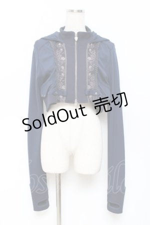 画像: Ozz oneste / 薔薇刺繍デビルパーカー  紺 Y-25-11-09-082-OO-TO-AS-ZY