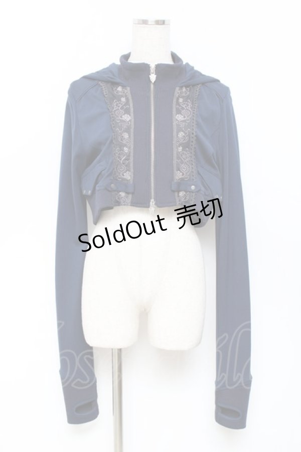 画像1: Ozz oneste / 薔薇刺繍デビルパーカー  紺 Y-25-11-09-082-OO-TO-AS-ZY (1)