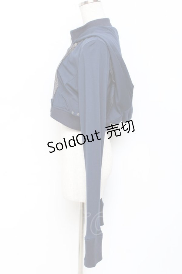 画像2: Ozz oneste / 薔薇刺繍デビルパーカー  紺 Y-25-11-09-082-OO-TO-AS-ZY (2)