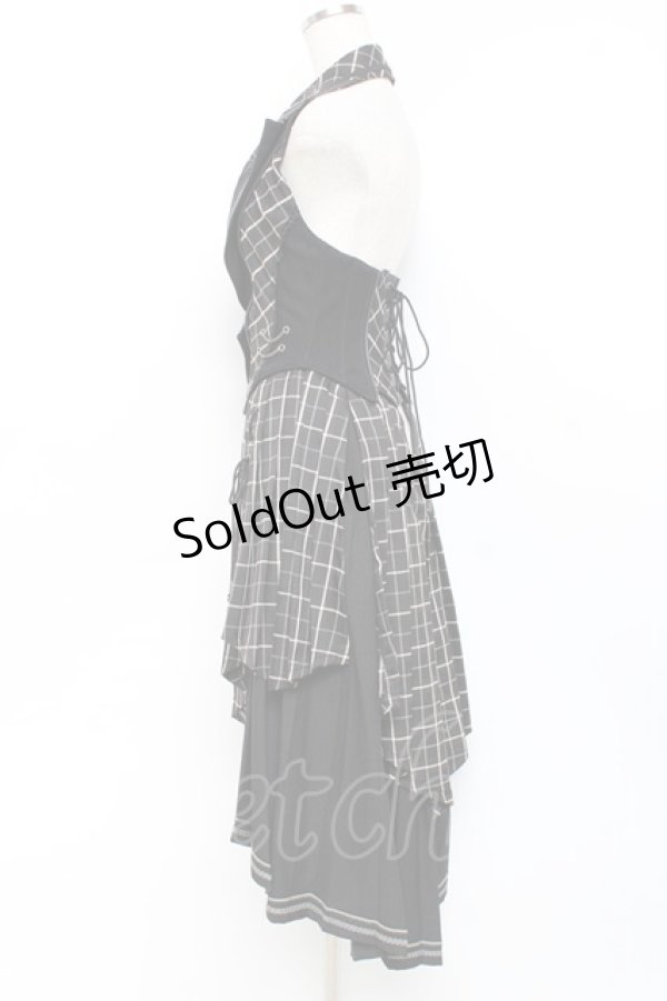 画像2: OZZ ANGELO / ローズハンティングベストワンピース  黒 Y-25-11-09-083-OO-OP-AS-ZY (2)