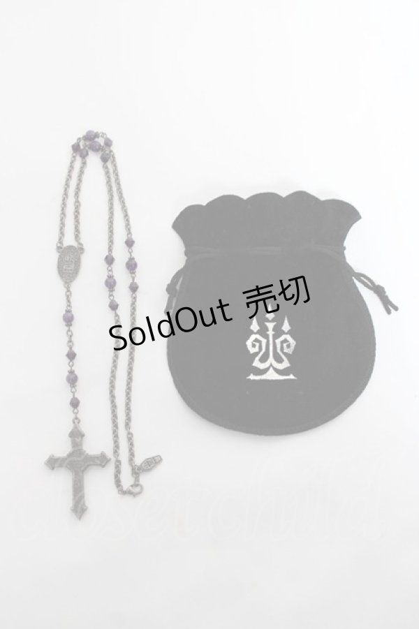 画像3: Moi-meme-Moitie / ローズ十字架ロザリオネックレス  パープル Y-25-11-09-001-MO-AC-SZ-ZY (3)