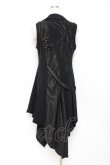 画像3: Ozz Croce / アシンメトリーロングフードベスト  黒 Y-25-11-09-085-OO-TO-SZ-ZY (3)