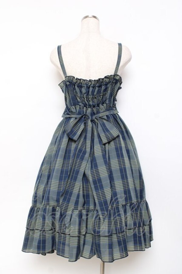 画像2: Physical Drop / 胸ギャザージャンパースカート  ネイビー Y-25-11-09-092-LO-OP-SZ-ZY (2)