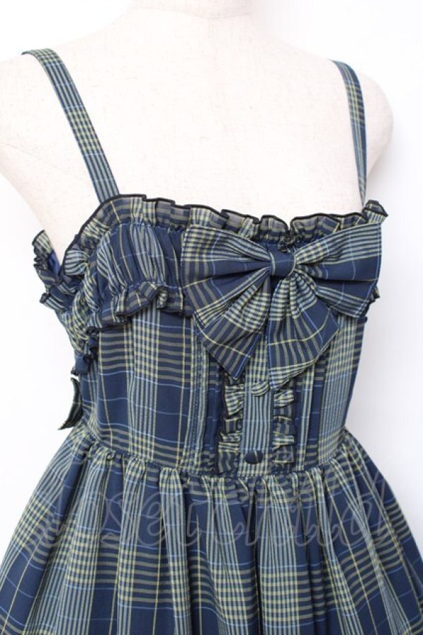 Physical Drop / 胸ギャザージャンパースカート ネイビー Y-25-11-09