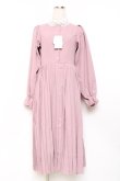 画像1: m petit by misako / レース襟プリーツワンピース  ピンク Y-25-11-09-095-LO-OP-SZ-ZY (1)