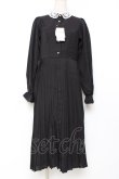 画像1: m petit by misako / レース襟プリーツワンピース  黒 Y-25-11-09-096-LO-OP-SZ-ZY (1)