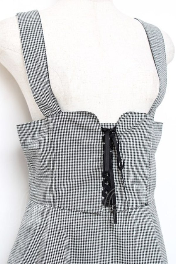 画像3: F&A / フロントレースアップコルセットワンピース  黒 Y-25-11-09-100-LO-OP-SZ-ZY (3)