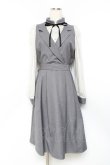 画像1: axes femme POETIQUE / ベストレイヤードシャツ風ワンピース  グレー Y-25-11-09-102-AX-OP-SZ-ZY (1)