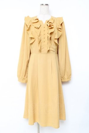 画像: axes femme / フリルワンピース F イエロー Y-25-11-09-104-AX-OP-SZ-ZY