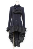 画像1: MARBLE / ゴシック調ダイヤカットタイ付きブラウス型ワンピース  ネイビー Y-25-11-09-108-GO-OP-AS-ZY (1)